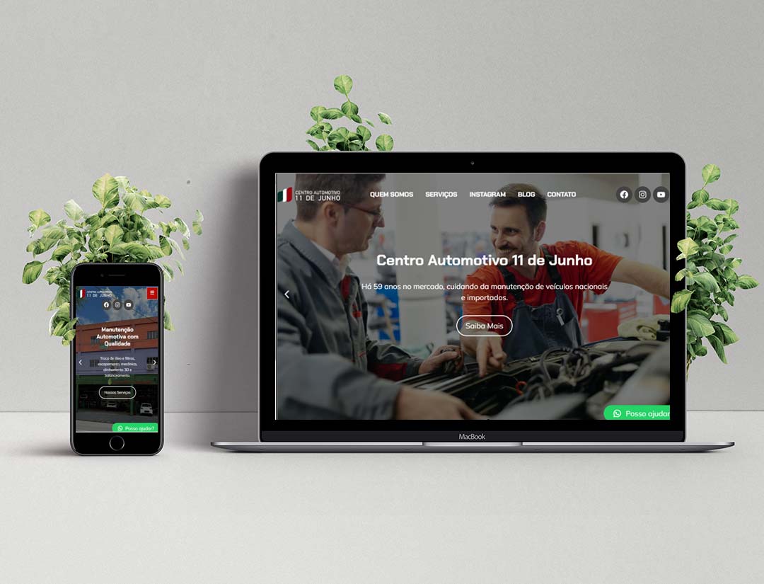 criação de sites para centro automotivo