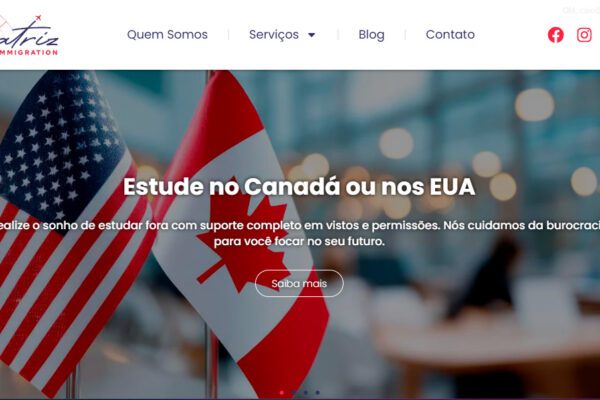 desenvolvimento de site para consultoria de imigração